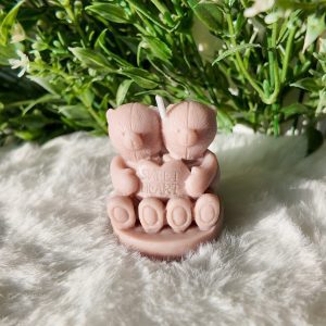 Lumanare cuplu ursuleti hand made